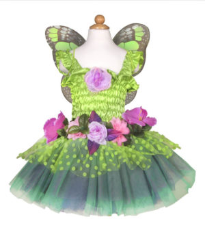 Great Pretenders Green Fairy Blooms Deluxe Dress With Wings Ages 3-4