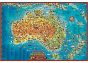Giant Map Down Under Puzzle 300pc