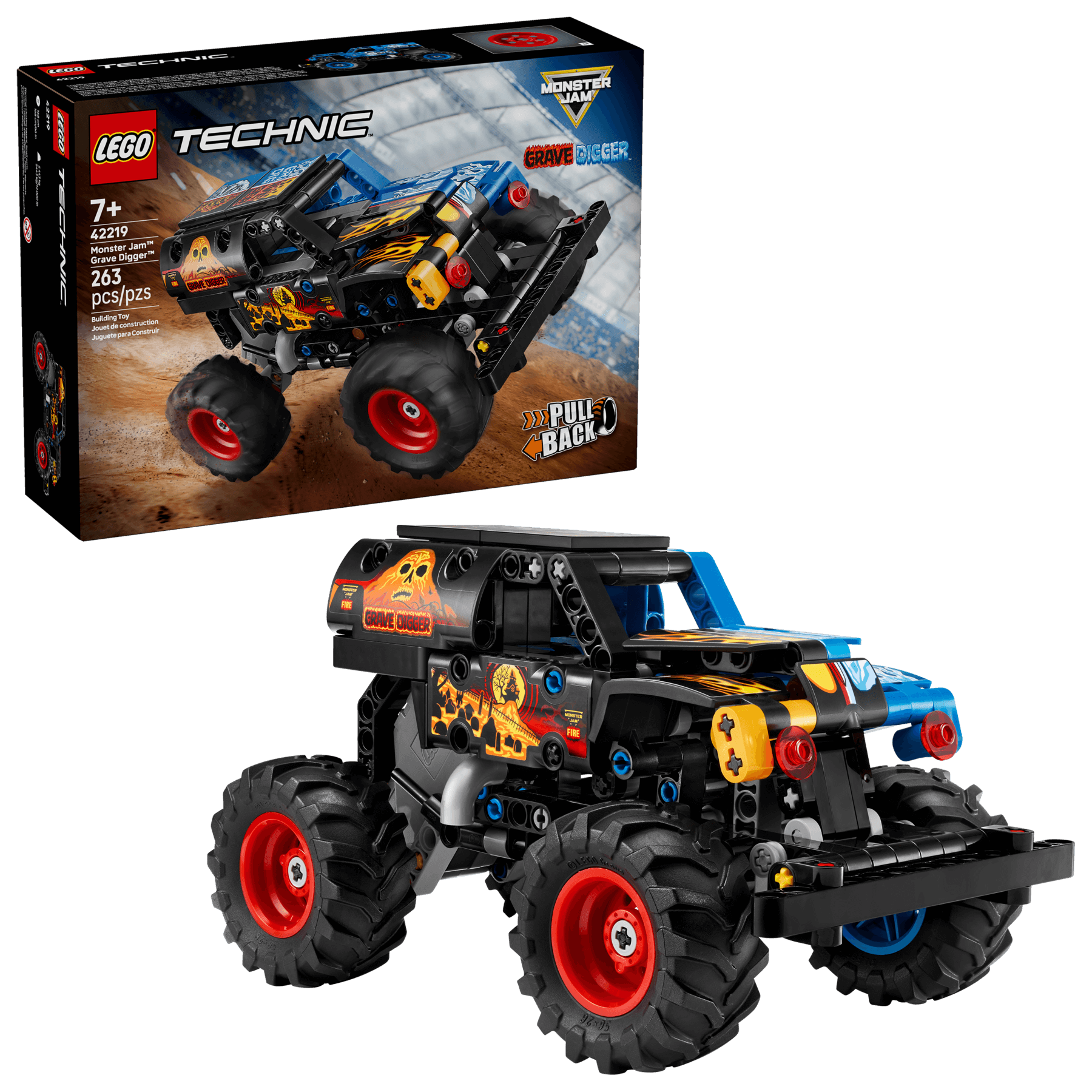 LEGO Technic 42219 Monster Jam™ Grave Digger™ Fire and Ice