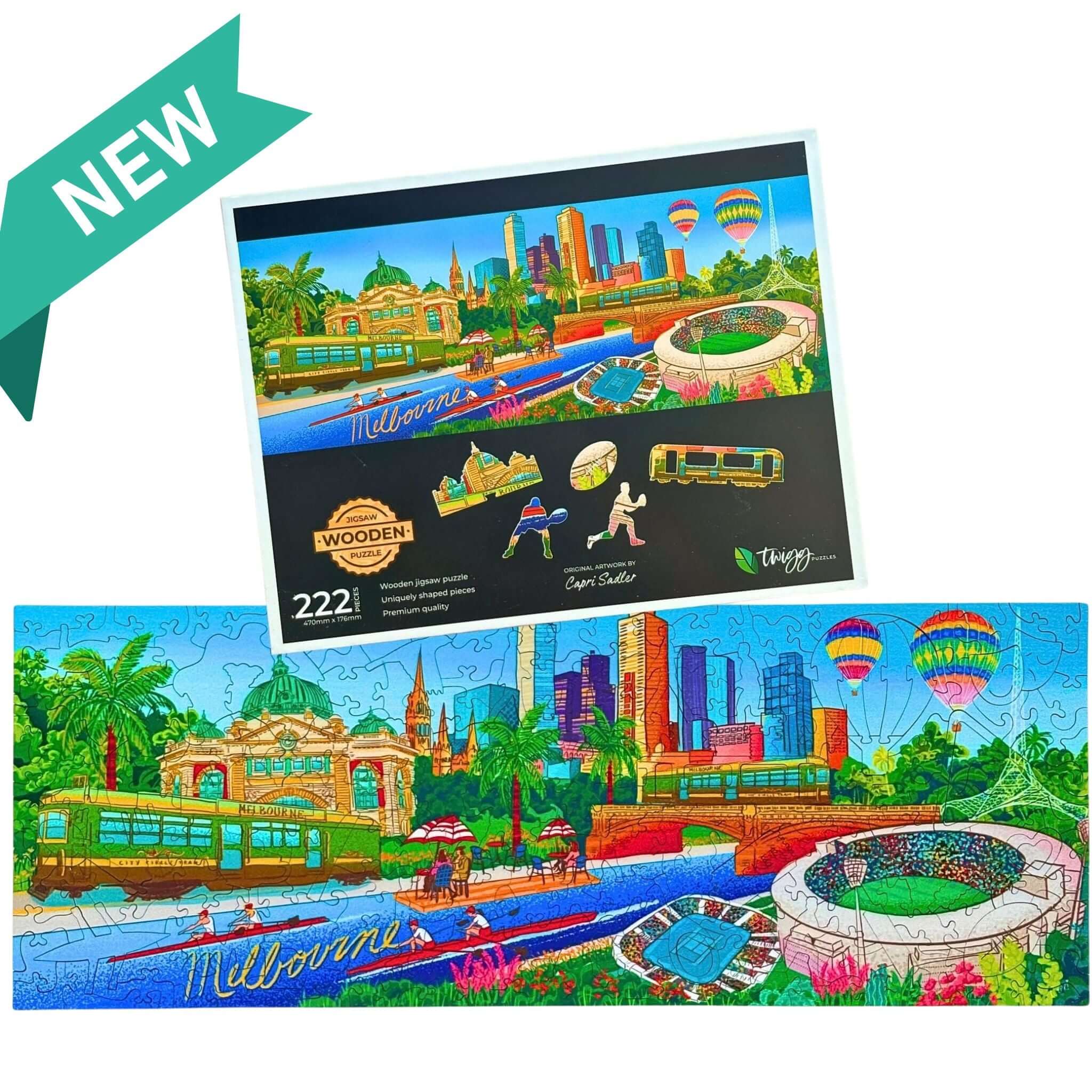 Twigg Puzzles Magnetic Melbourne 222pc Wooden Puzzle
