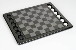 Dal Rossi Carbon Fibre Checkers Set