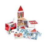M&D Fire Station Magnetic Building Play Set 74pc