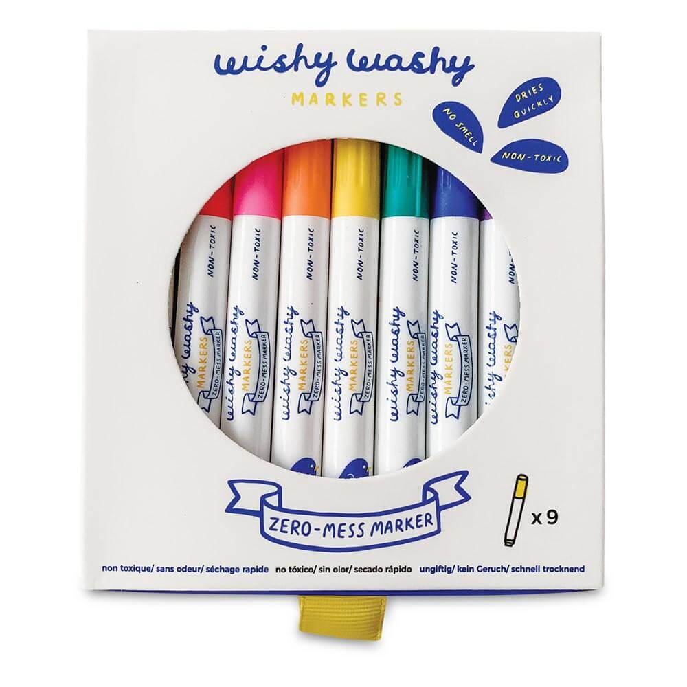 Wishy Washy Markers 9pk Zero Mess