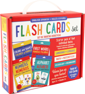 Bilingual English & Spanish Flash Cards Set Of 4