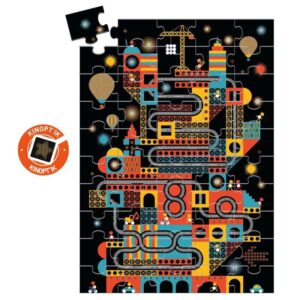 Djeco DJ7032 The Bustling City 3D Effect Whizzy Puzzle 100pc