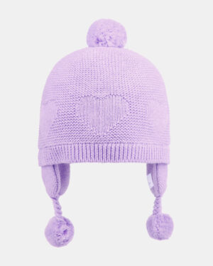 Organic Earmuff Heart/Amethyst / S