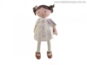 Bonikka Cecilia Linen Doll With Brown Hair