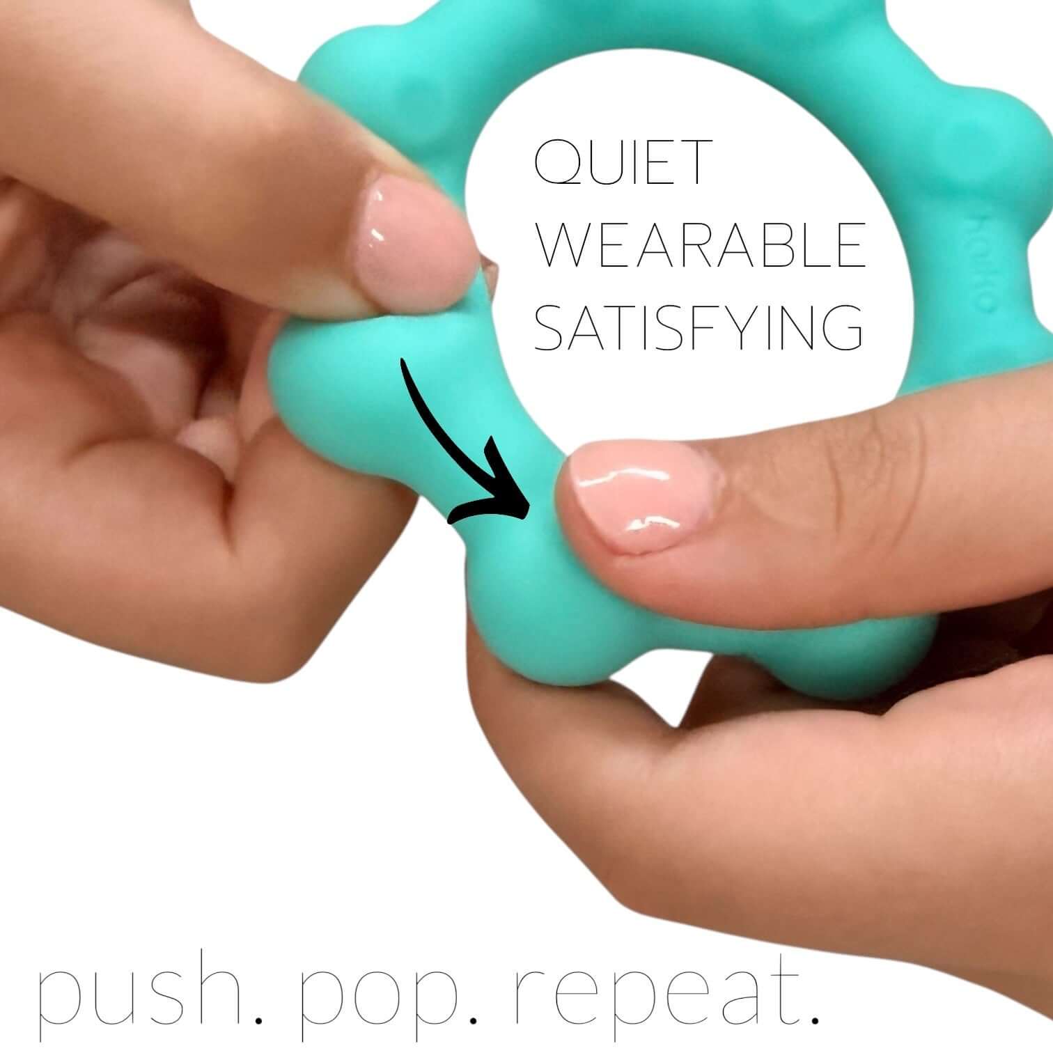 Octopop Small Teal - Quiet. Wearable. Satisfying.