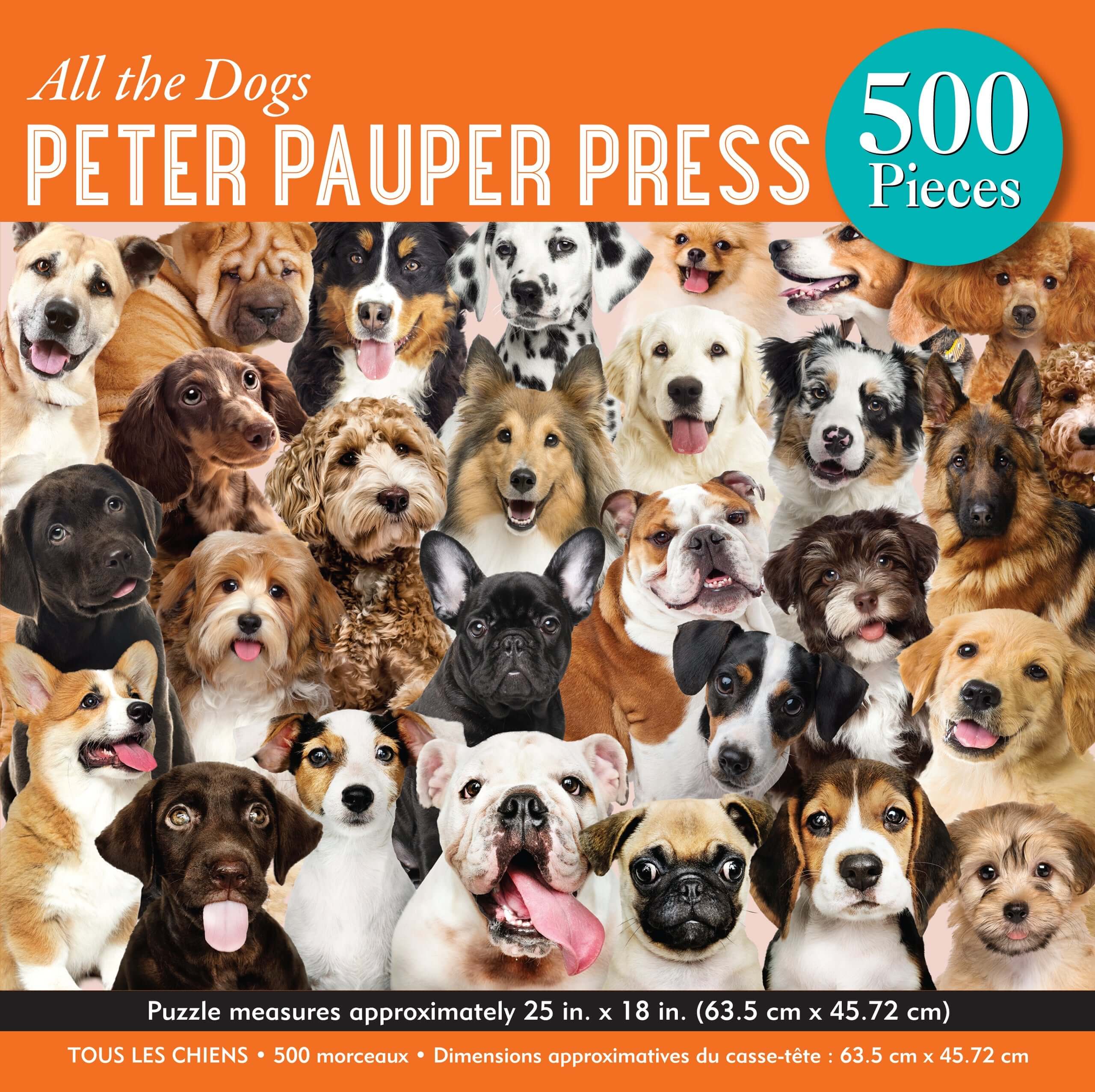 Peter Pauper Press All The Dogs 500pc Puzzle Peter Pauper Press All The Dogs 500pc Puzzle