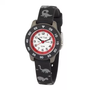 Cactus Black Dinosaur Time Teaching Watch