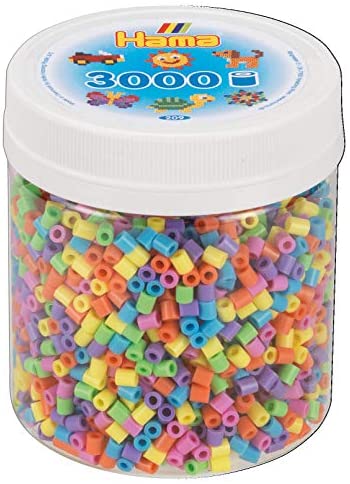HAMA Bead Tub 3000 Pastel Beads mix