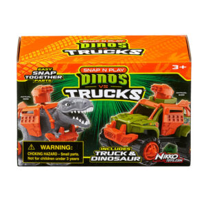 Nikko Road Rippers - Snap n Play Dinos vs Trucks 6 Asst