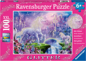 Ravensburger Unicorn Kingdom Glitter Puzzle 100pc