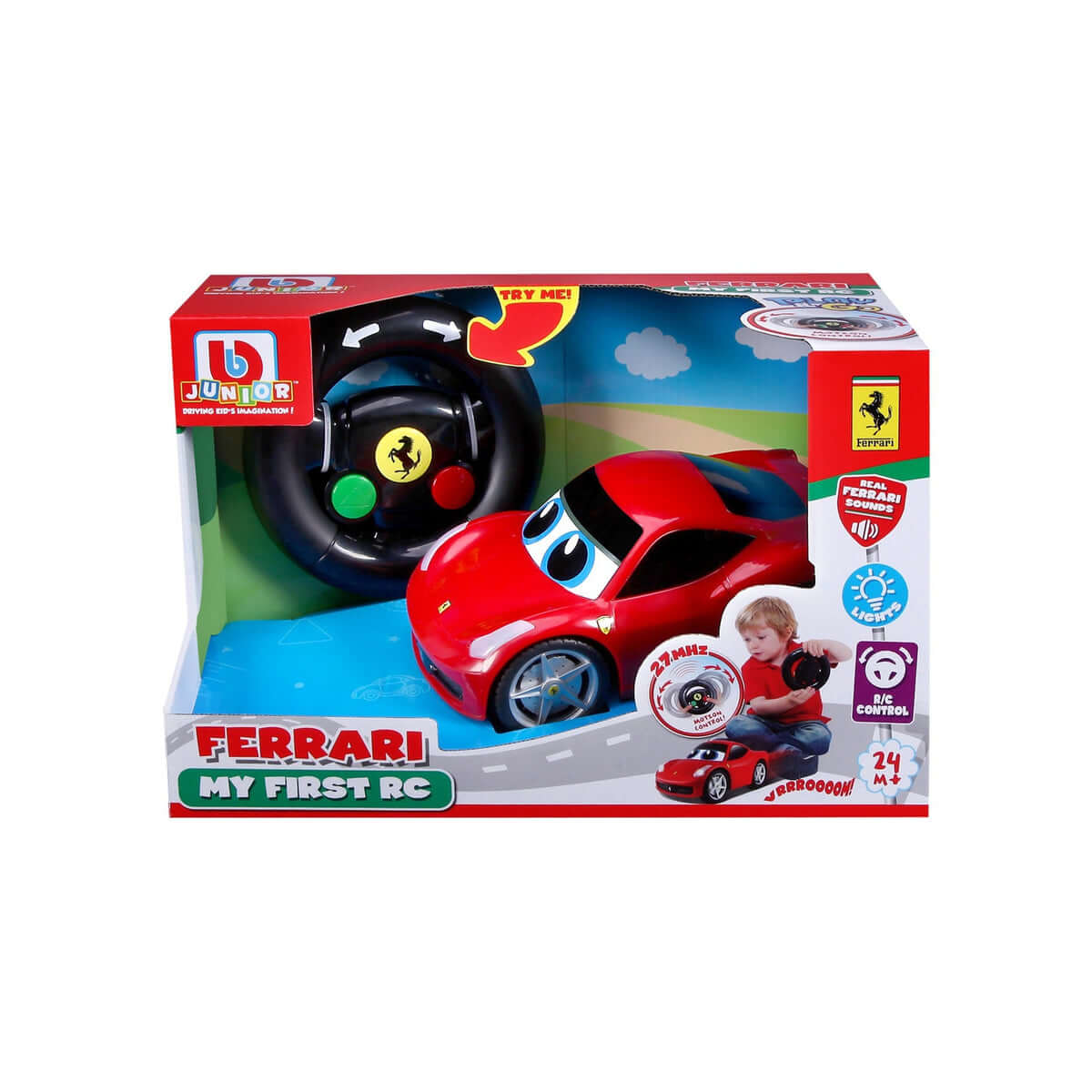 BB Junior Ferrari Collection My First RC Ferrari 458 Italia with Light & Sound