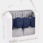 Toshi Organic Booties Bobby/ Fog / 000