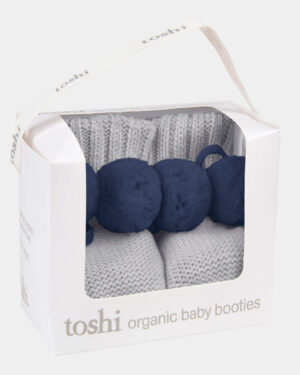Toshi Organic Booties Bobby/ Fog / 000
