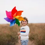 Jumbo Colourful Windmill Italian Made 45cm