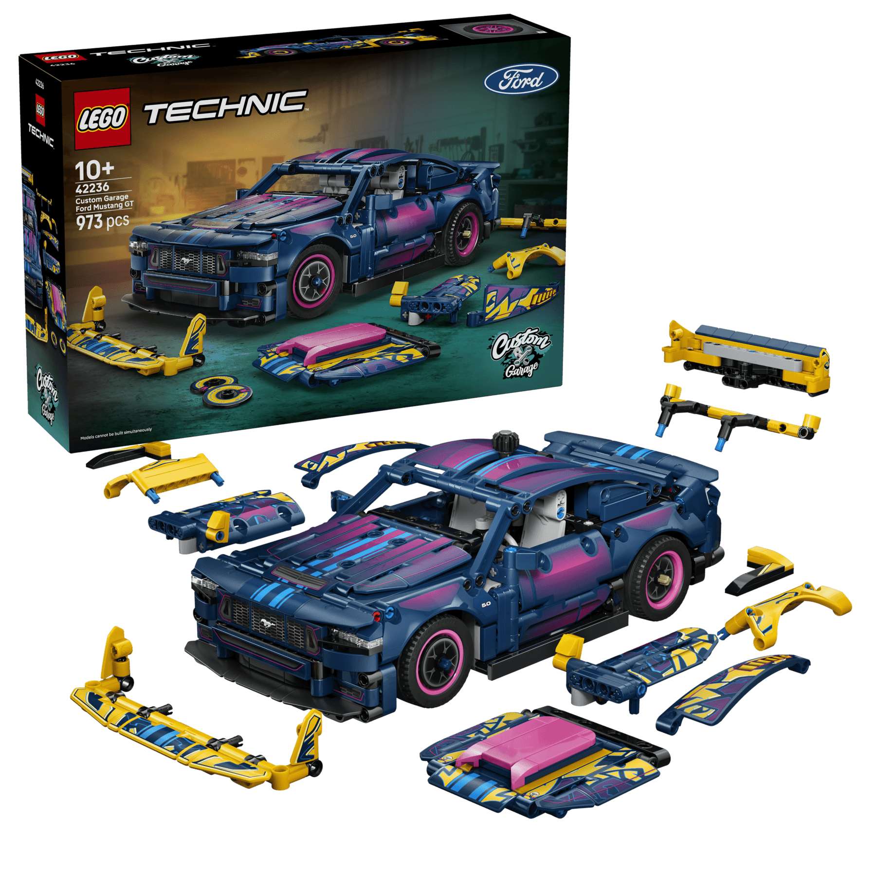 LEGO Technic 42236 Custom Garage Ford Mustang GT Car LEGO Technic 42236 Custom Garage Ford Mustang GT Car