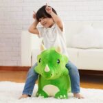 Bouncy Pals Inflatable Ride-On Plush Triceratops