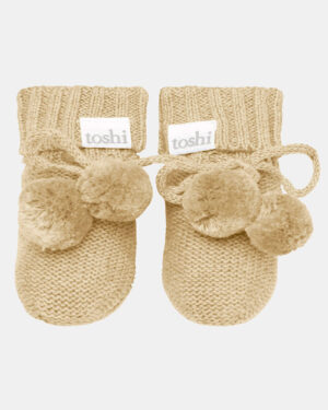 Toshi Organic Booties Marley / Driftwood / Size 000