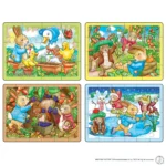Orchard Toys Petter Rabbit 4-In-A-Box Puzzles 12-24pcs