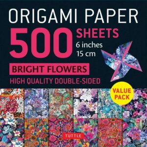 Origami Paper 500 Sheets Bright Flowers 6 (15 Cm)