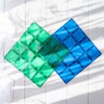 Connetix Rainbow Blue & Green Base Plate 2 pc