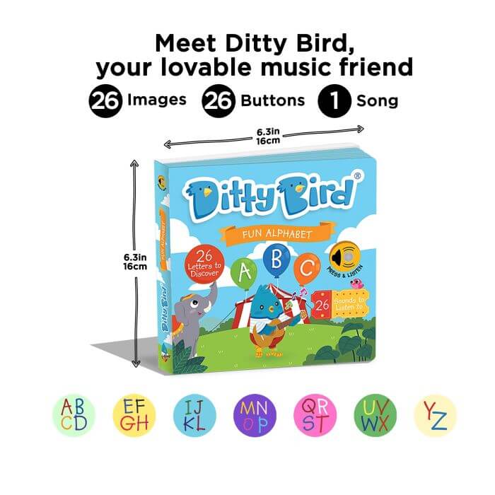 Ditty Bird Fun Alphabet Sound Book (USB-C)