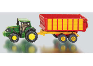 Siku 1650 John Deere with Silage Trailer