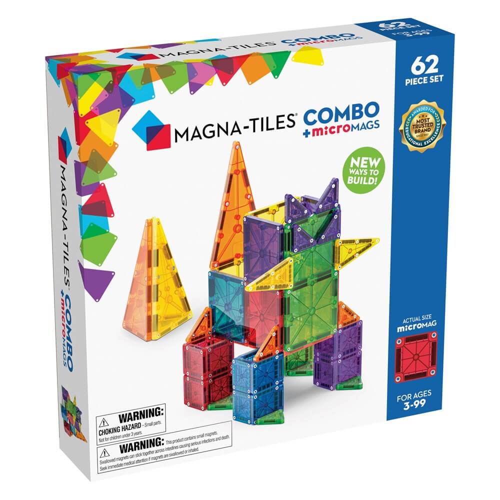 MAGNA-TILES Combo + microMAGS 62pc Set