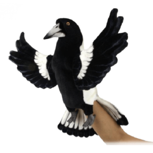 Hansa Magpie Puppet 30cm
