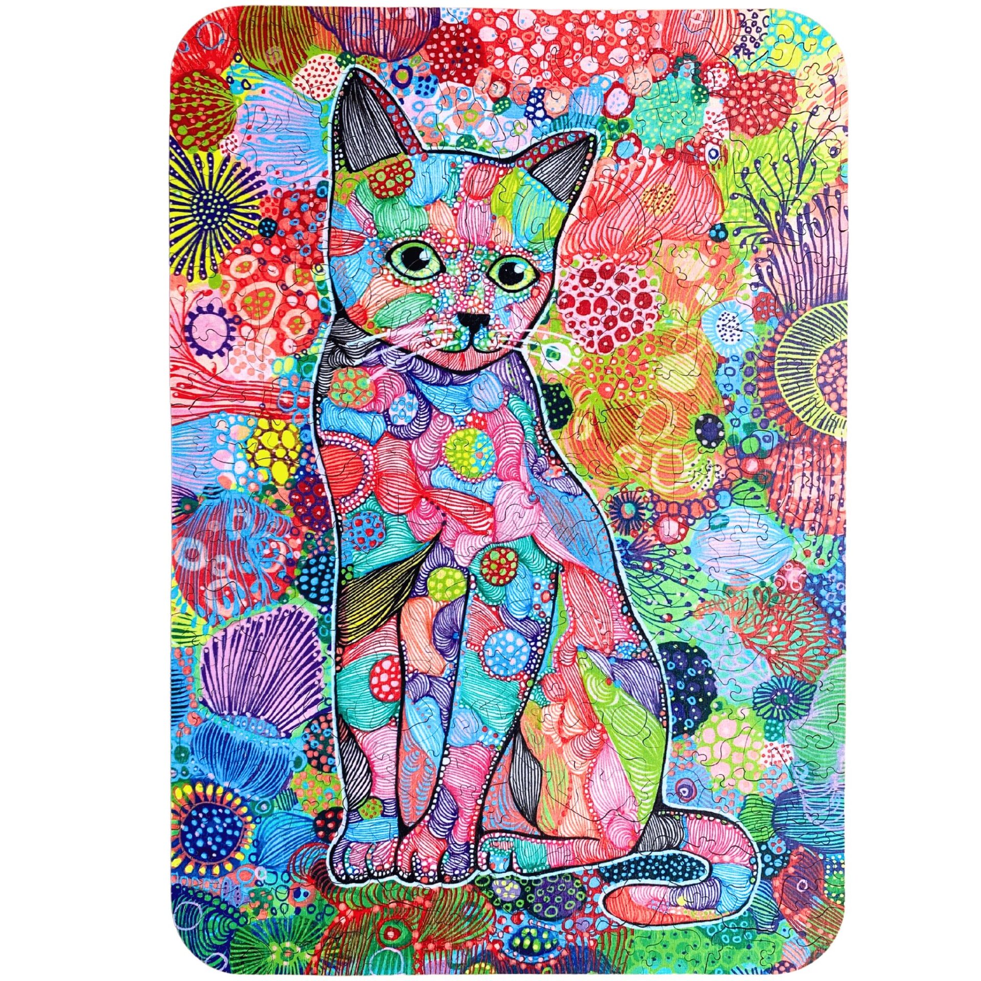 Twigg Puzzles Carefree Cat 309pc Wooden Puzzle