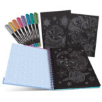 Nebulous Stars Black Pages Coloring Book Isadora (Metallic Pens)