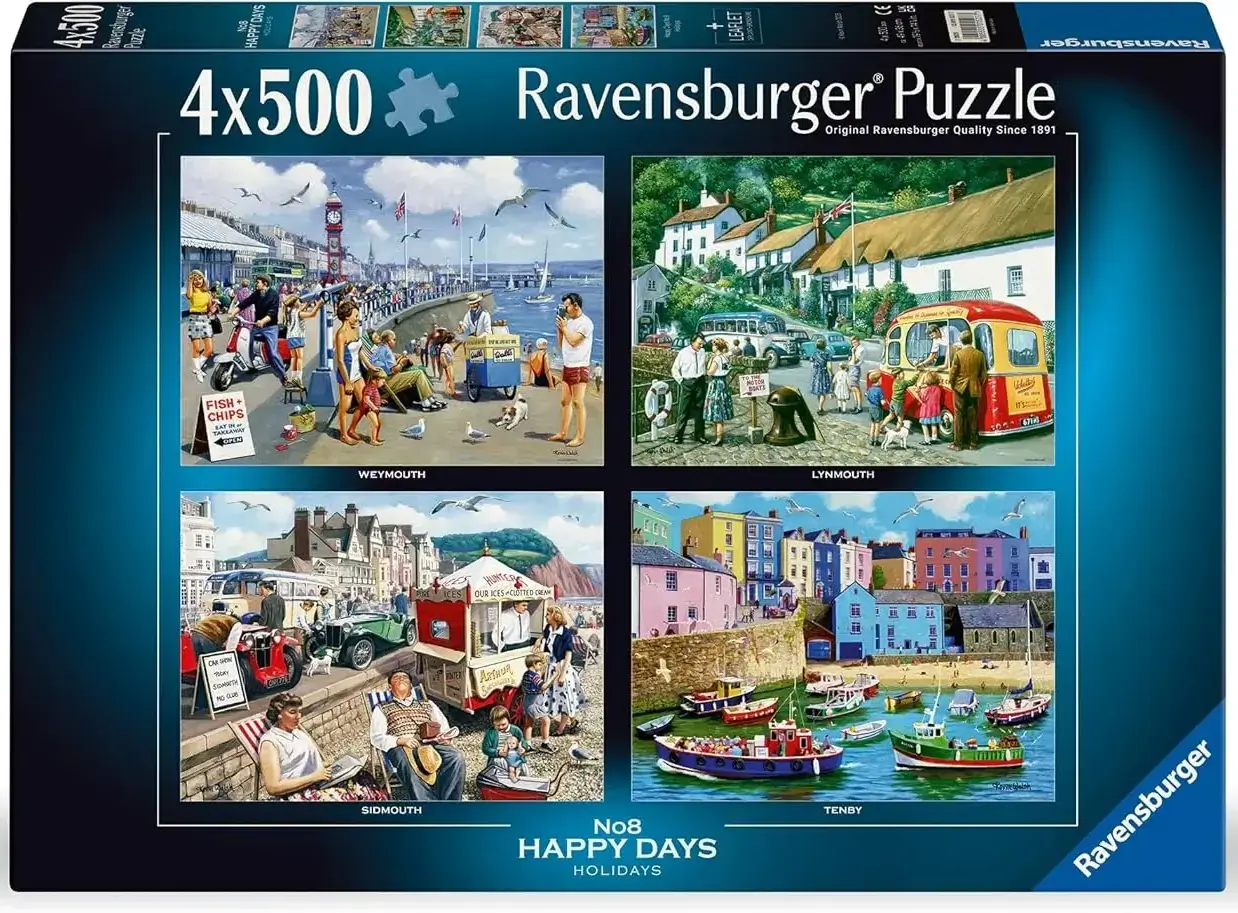 Ravensburger Happy Days No 8 Holidays Puzzle 4 x 500pc Ravensburger Happy Days No 8 Holidays Puzzle 4 x 500pc