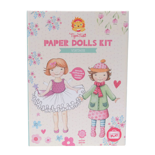 Tiger Tribe Paper Dolls Kit Vintage