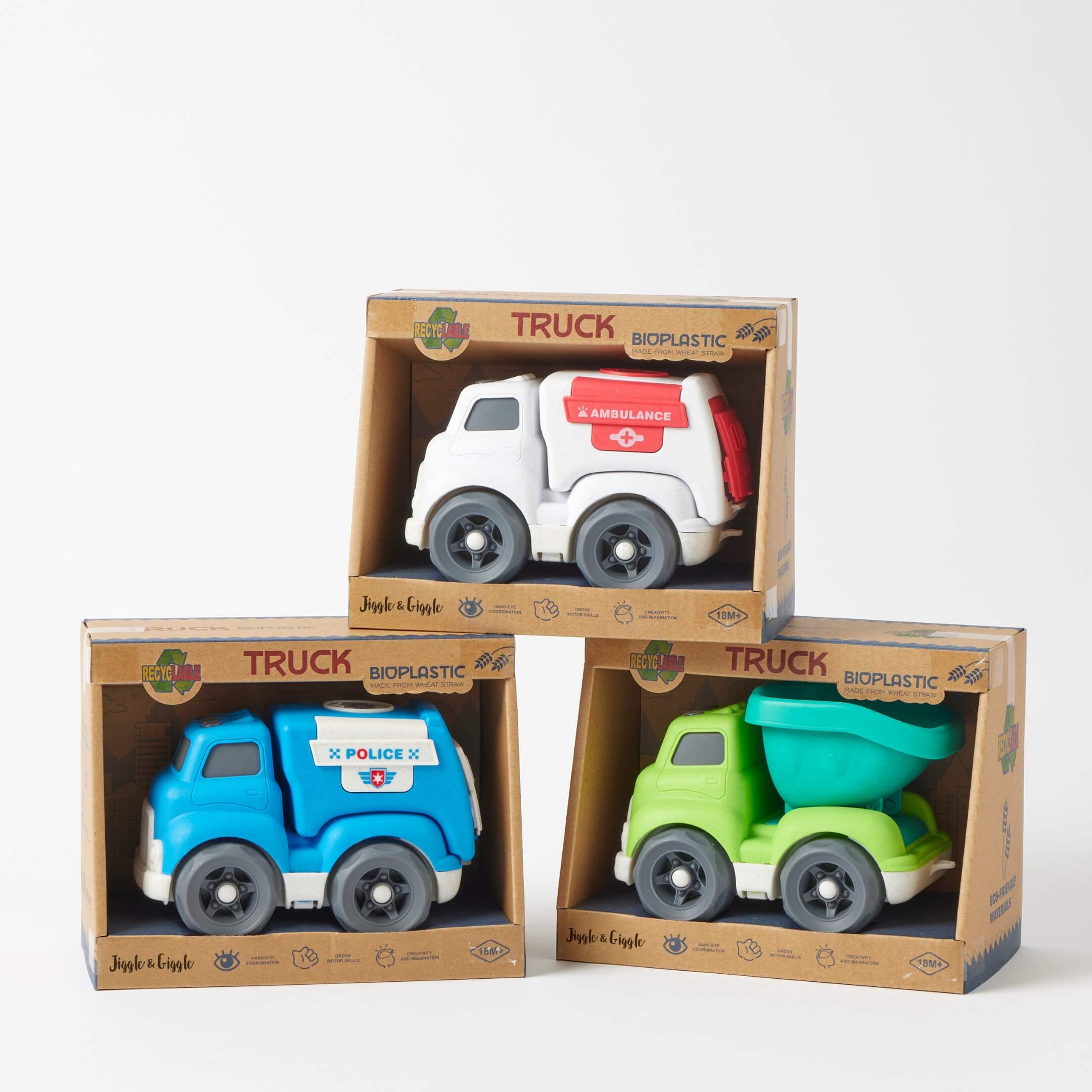 Jiggle & Giggle Bioplastic Utility Truck Medium Assorted