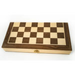 Wooden Folding Chess/Checkers/Backgammon 35cm Set