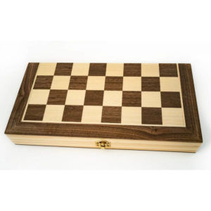 Wooden Folding Chess/Checkers/Backgammon 35cm Set