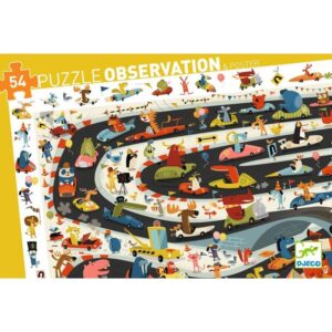 Djeco DJ7564 Car Rally Observation Puzzle 54pc
