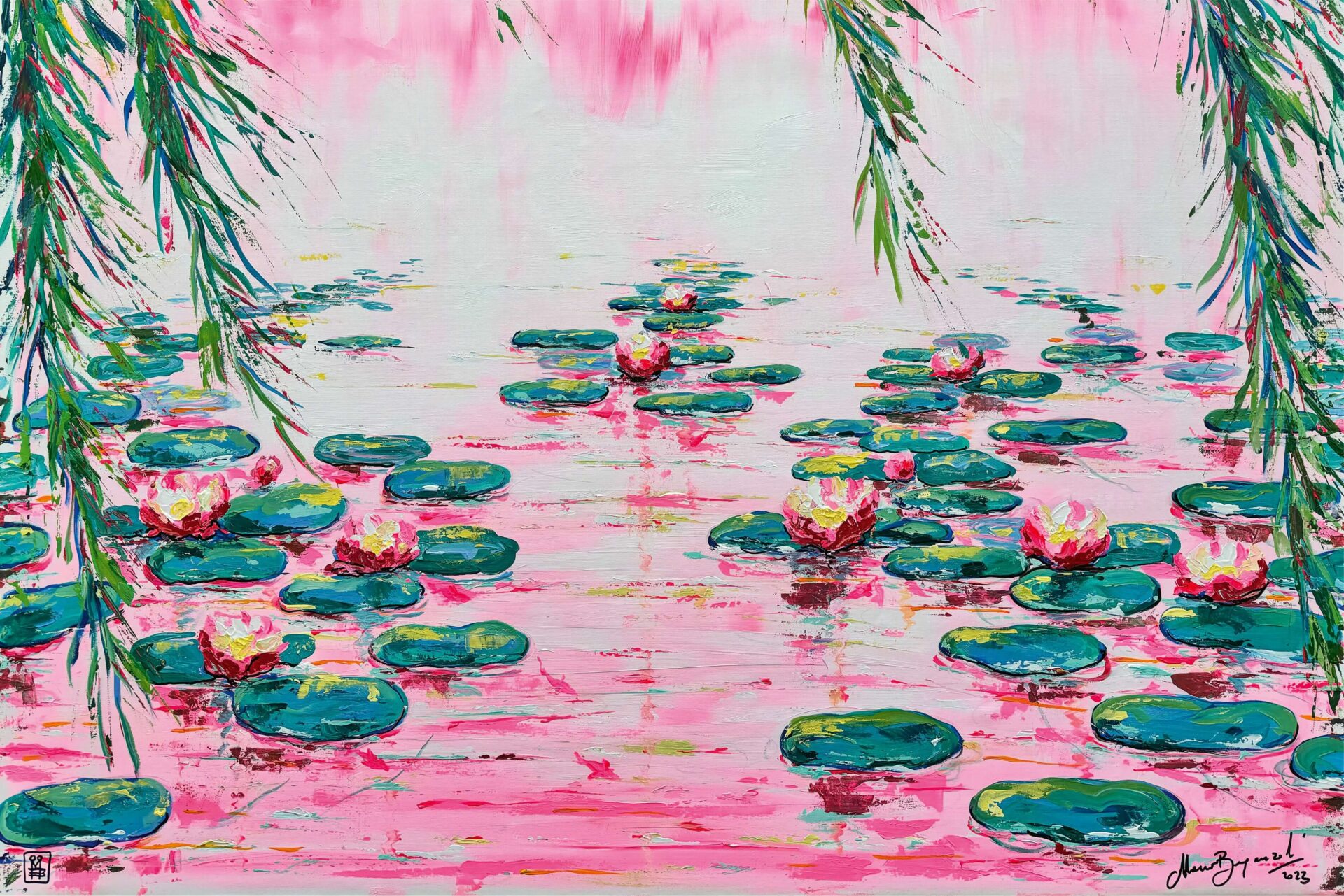 Ravensburger M. Bergonzoli: Pink Water Lillies 4000pc