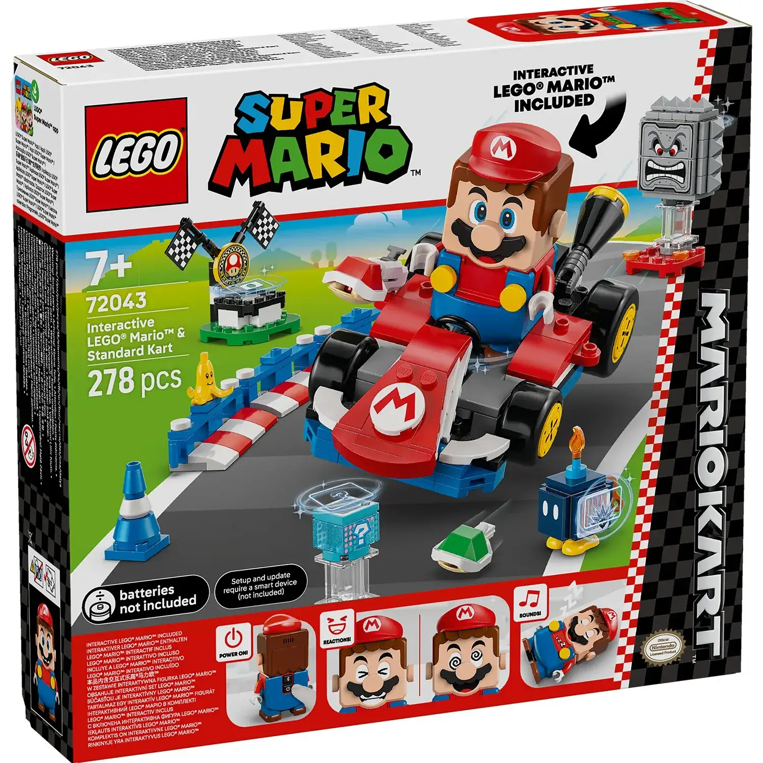 Lego Super Mario 72043 Mario Kart™ – Interactive LEGO® Mario™ & Standard Kart