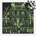 Galison Michael Storrings Haunted House Glow in the Dark Puzzle­ 500pc
