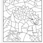Colour By Numbers Dinosaur