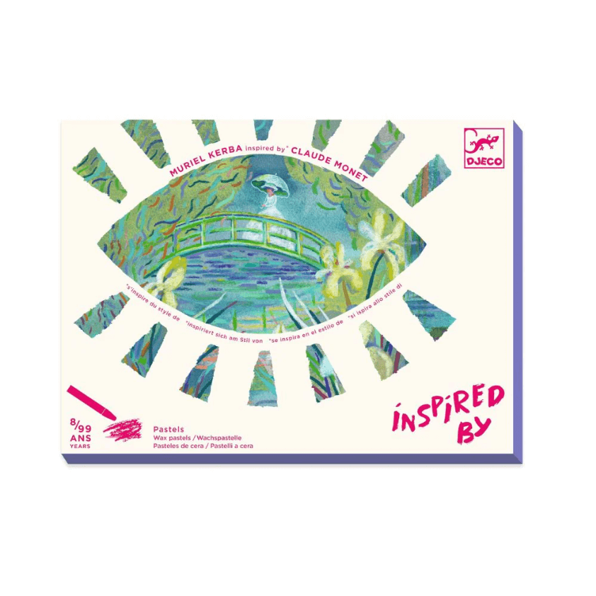 Djeco DJ9384 Inspired By Water Lily Pond-Claude Monet Crayons