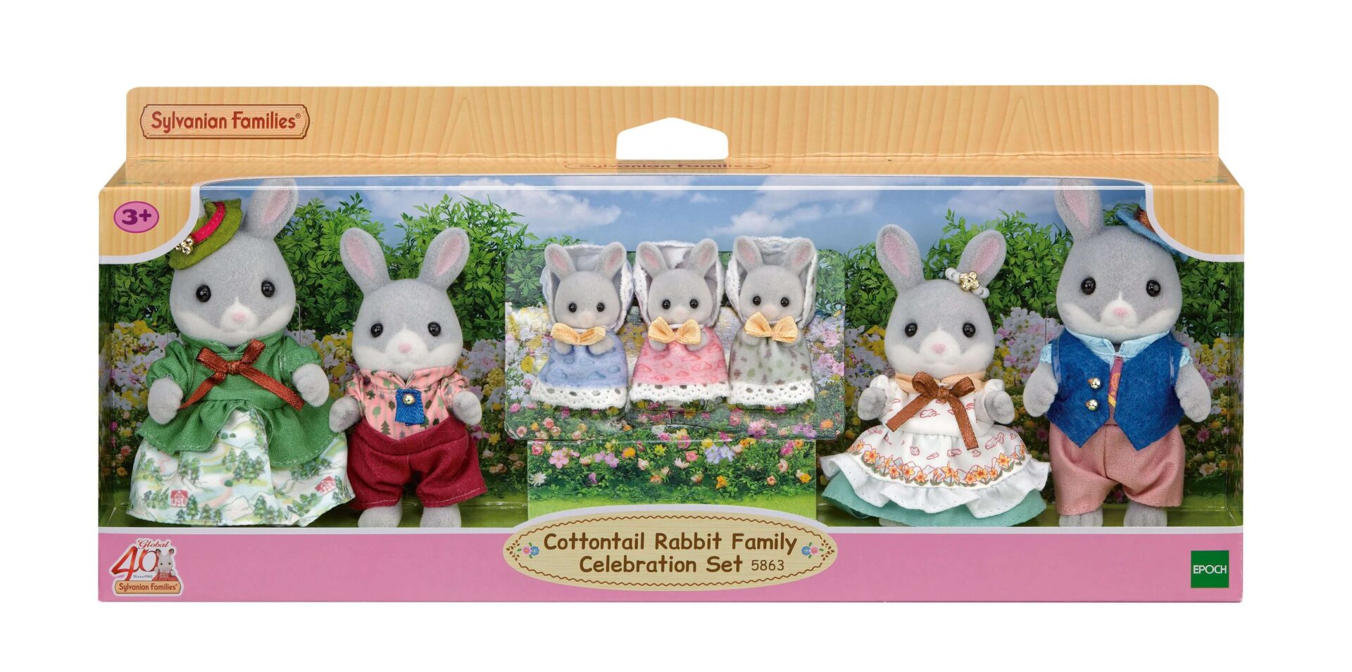 SF 5863 Cottontail Rabbit Family