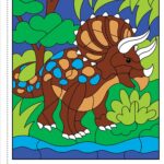 Colour By Numbers Dinosaur