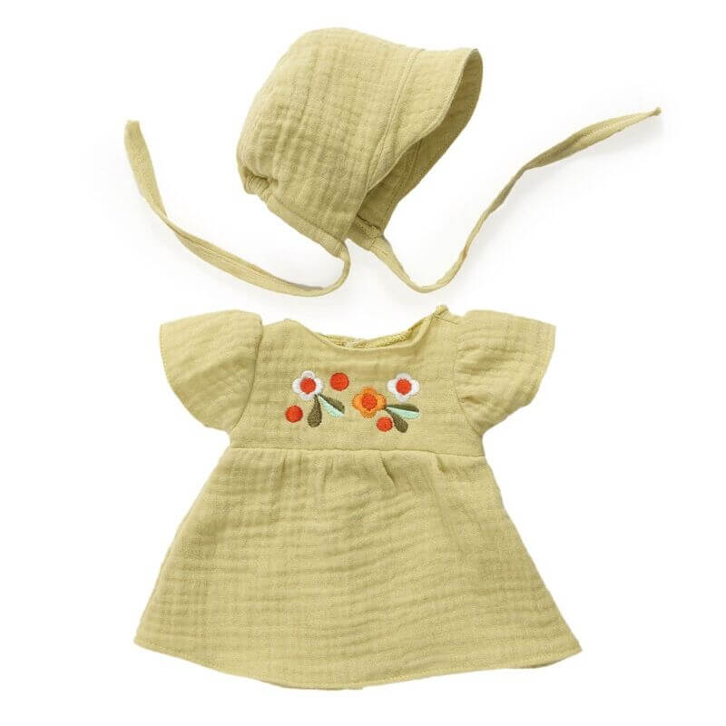 Djeco DJ7736 Baby Pomea Lili Blum Cotton-gauze Dolls Dress