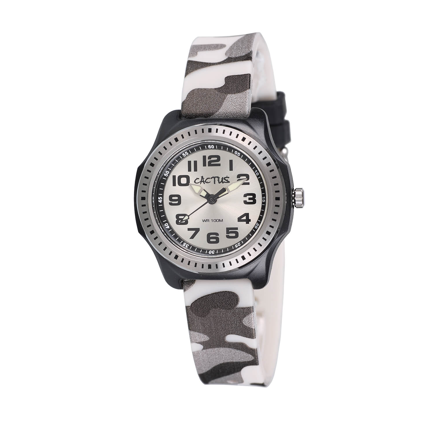 Cactus Silver Camo Time Teaching Watch