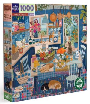 EeBoo Blue Kitchen Puzzle 1000pc