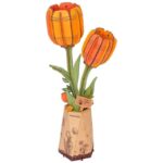 DIY Wood Bloom Orange Tulip